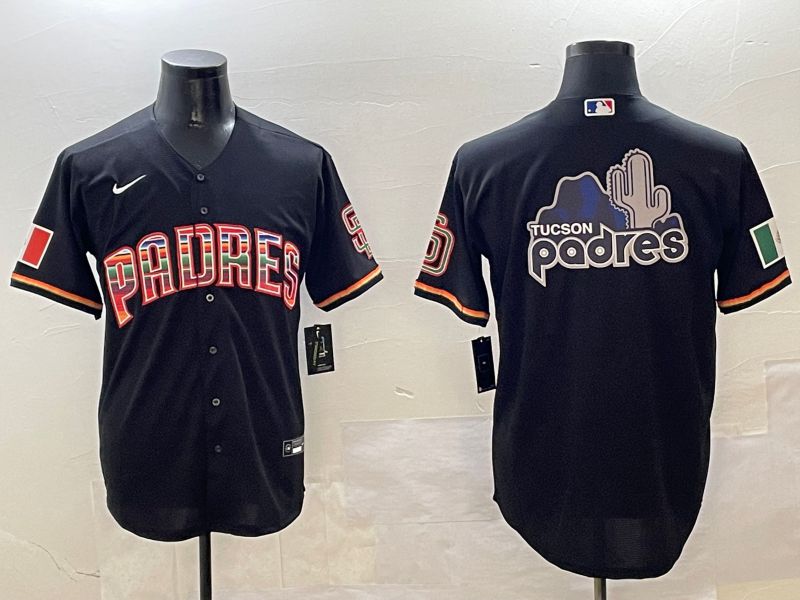 Men San Diego Padres Blank Black Fashion Game 2025 Nike MLB Jersey style 1->san diego padres->MLB Jersey